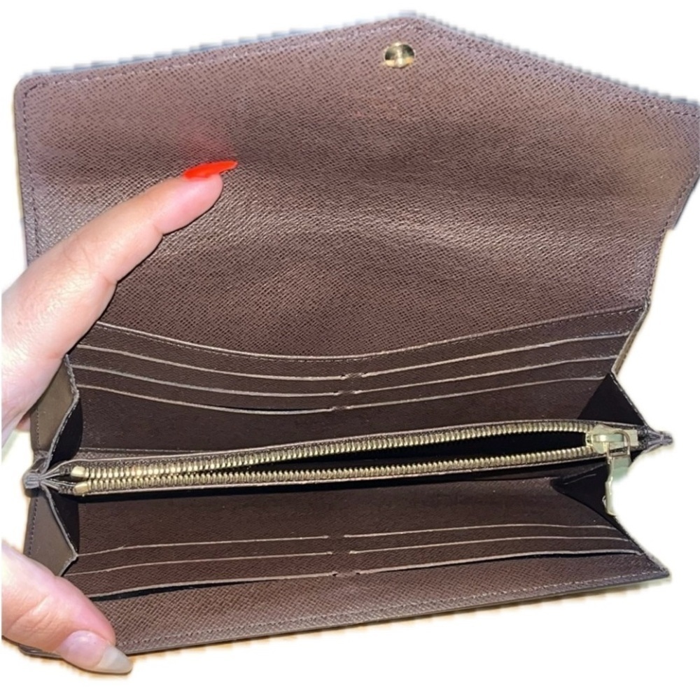Louis Vuitton Envelope Wallet Long Portefeiulle Sarah Brown Damier - Picture 11 of 14